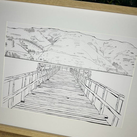 Koukourarata Wharf Print
