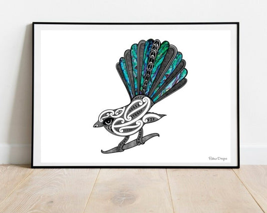 Paua Fantail Print